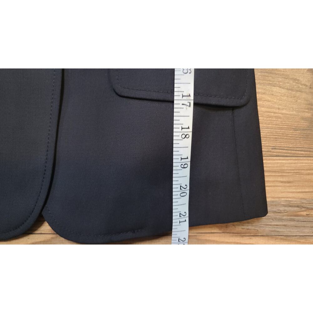 J. Crew Suiting 2 Button Wool Blazer Womens 0 Black Lined Career Office Jacket - Picture 6 of 8